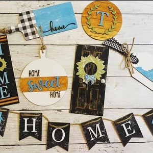 Home Sweet Home Tiered Tray Decor Set - Personalized