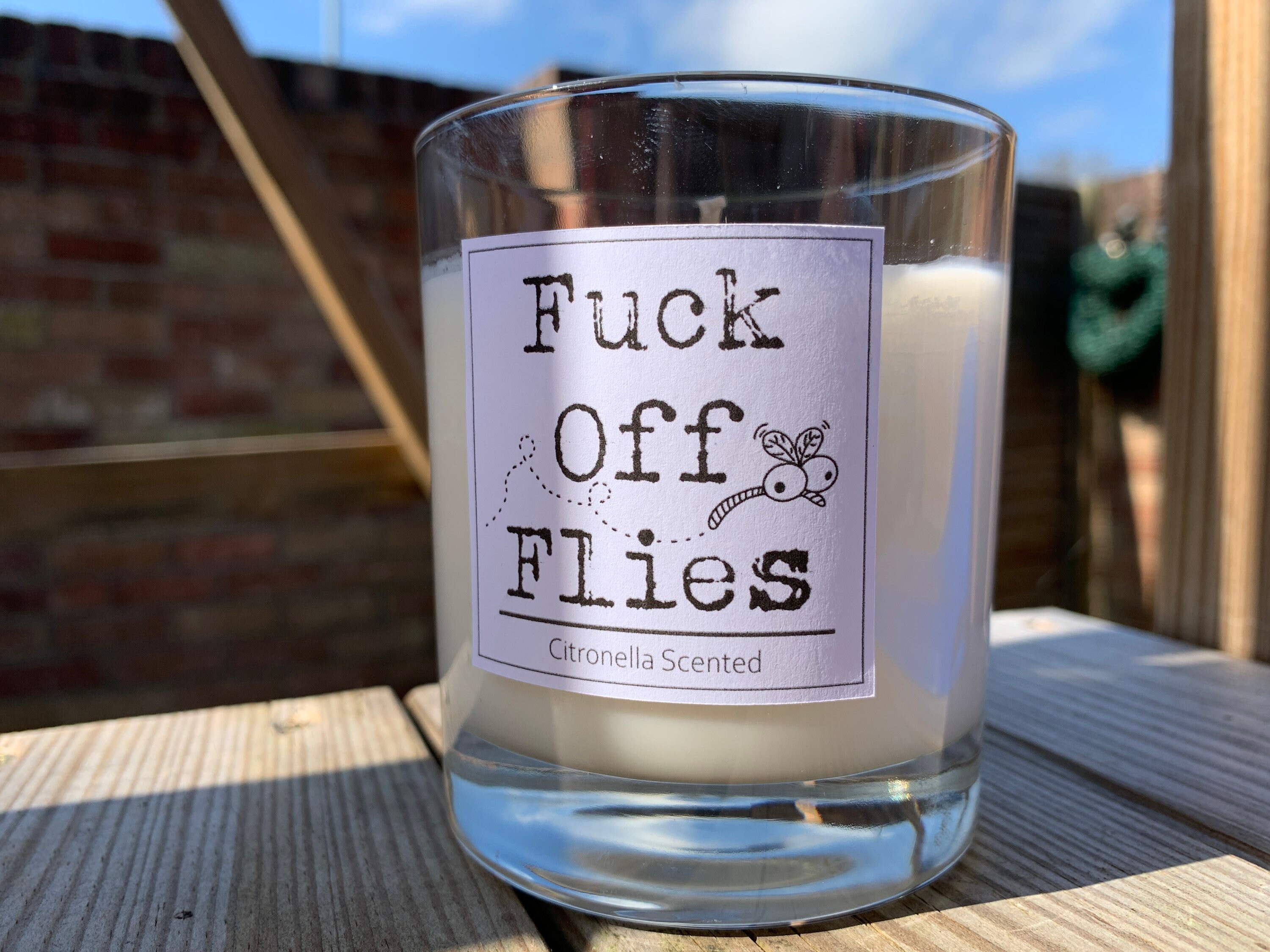 Citronella Fuck off Flies Scented Candle Etsy