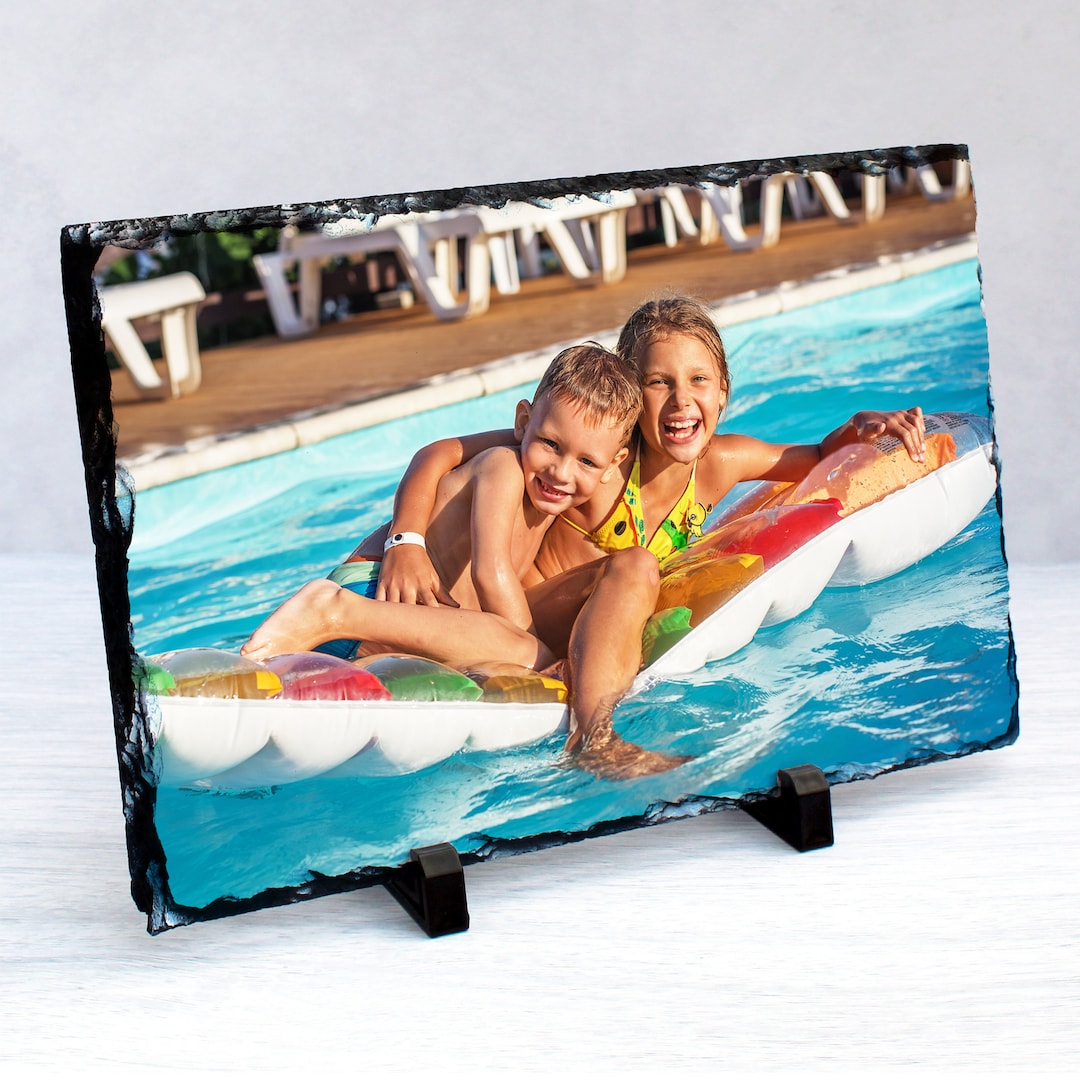 Personalised Photo Slate | Custom Picture Gift | Photo Print on Rock ...