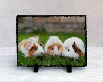 Personalised Photo Slate | Custom Picture Gift | Photo Print on Rock | Memorial Keepsake | Natural Slate Photo