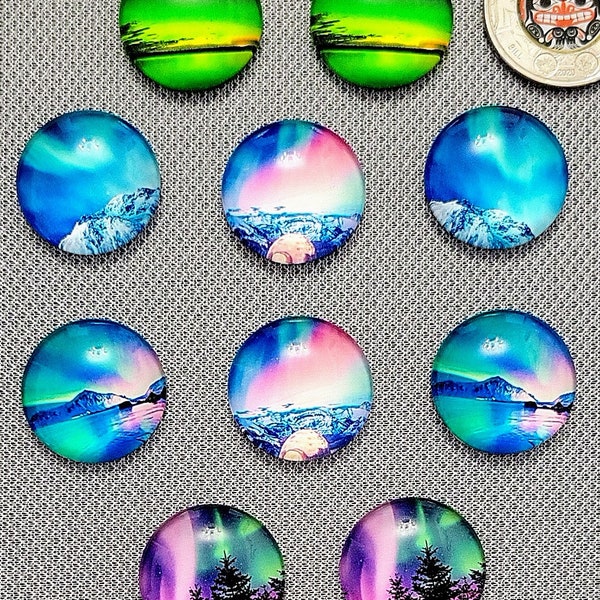 Adorable Aurora Borealis Nothern pattern color Glass Cabs Cabochon Gems Flatback Beads cabochon DIY Crafts Jewelry Earrings Making Supplies