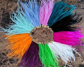 Adorable  Feather Tassels 11-13 cm  DIY Crafts Jewelry Earrings Making Supplies