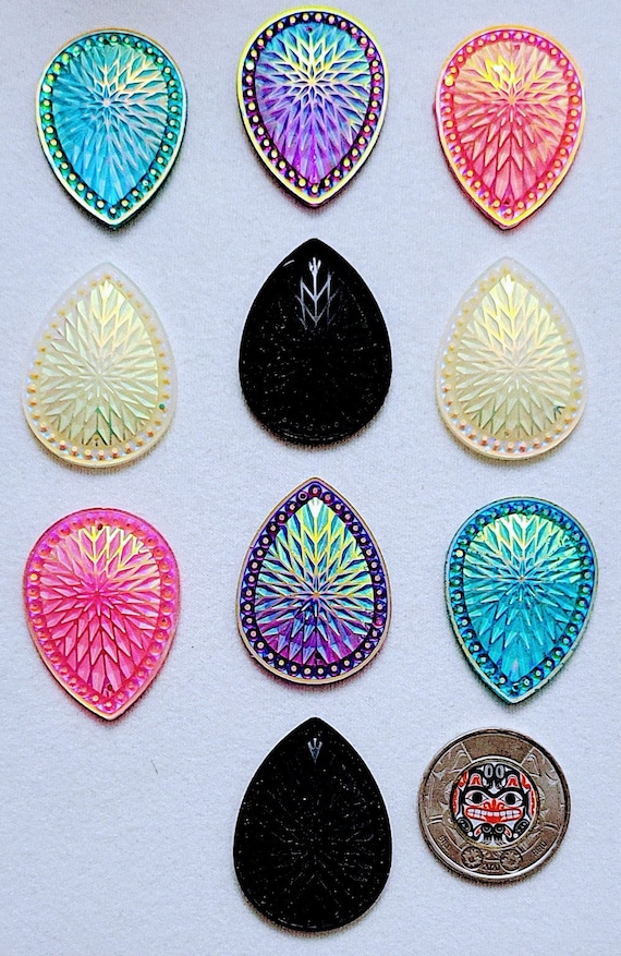 Resin Cab - Teardrop Large, Diamond Pattern Resin Cab - Teardrop Large, Diamond Pattern