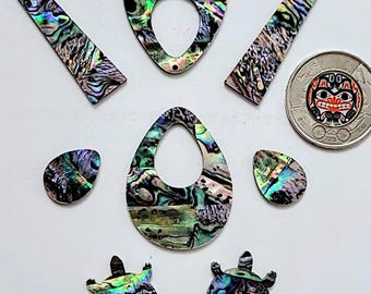 Adorable Abalone Pattern Shell Cabs Gems Flatback Beads cabochon DIY Beading Crafts Jewelry Indigenous MMIW Earrings Making Supplies