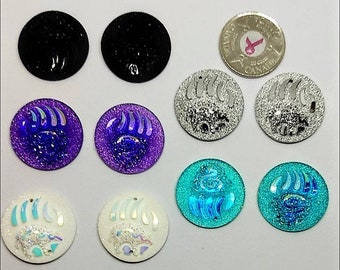 AB Glitter Bear Claw Paw Print Cabs Gems Flatback Beads DIY Crafts Jewelry Earrings Making Supplies