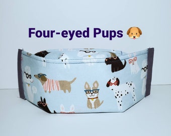 Four-eyed Pups by Dear Stella 3D Face Mask  Cotton with Polypropylene lining