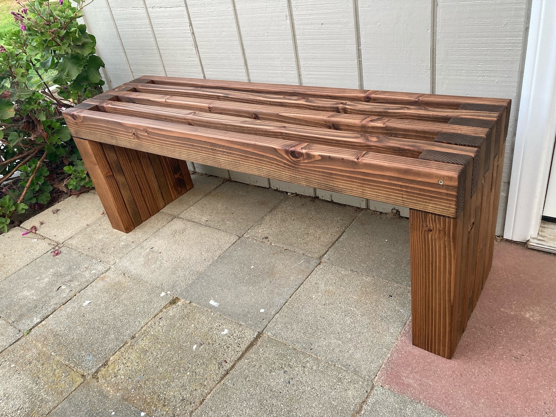 Wood Bench, Patio Bench, Hallway Bench - Etsy