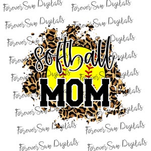 Softball Mom / Mimi Sublimation File, Waterslide, Digital Design, Printable Design
