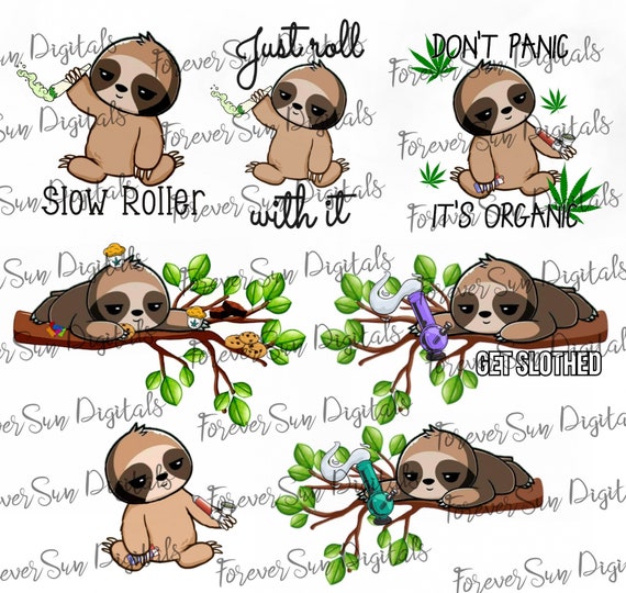 Stoned Sloths Digital Files Sublimation File Waterslide - Etsy
