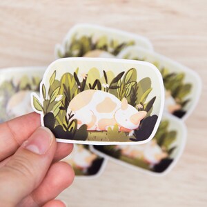 Sticker Chat mignon qui dort