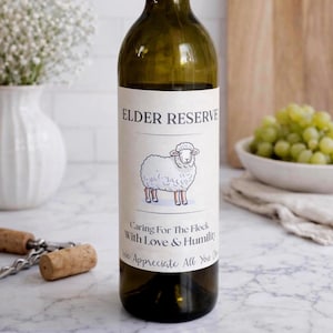 Elder Reserve Wine Label – Appreciation Gift for Elders (4x5" Sticker) image 1