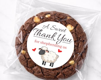 Thank You Elder Sticker - 2" round treat label