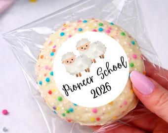 Pioneer School 2026 Treat Labels - Sheep Stickers