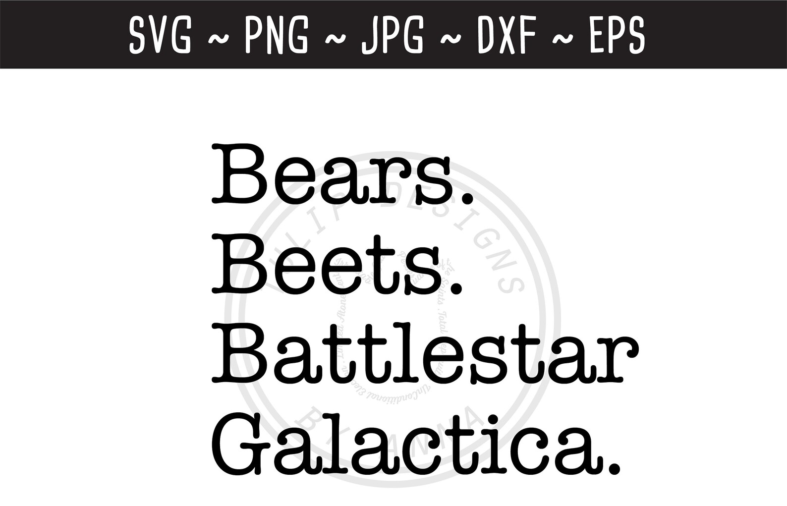 Bears Beets Battlestar Galactica SVG / The Office SVG / Dwight Etsy