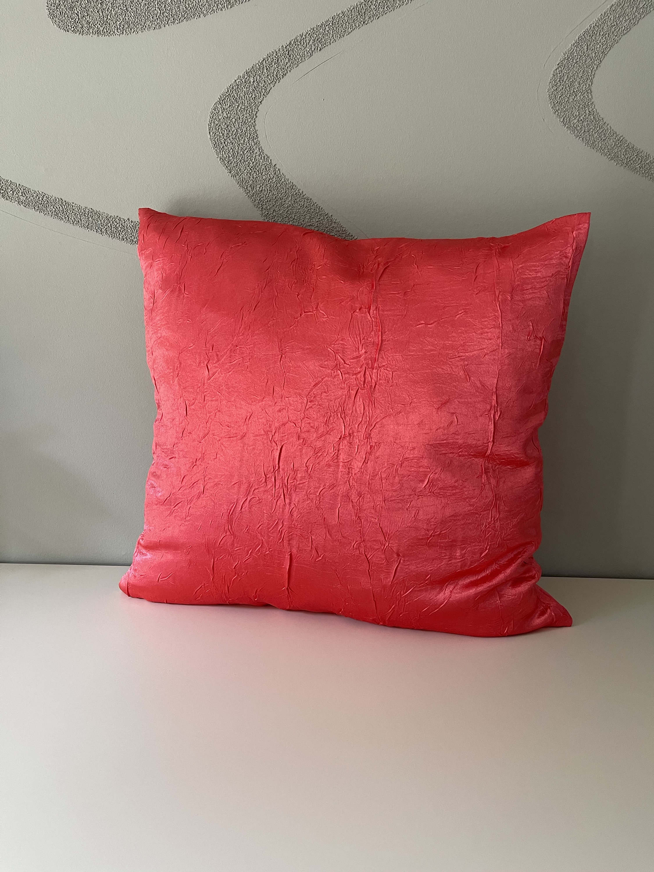 Kissenbezug 40x40 rot in Satinoptik Wohnzimmeraccessoire | Etsy