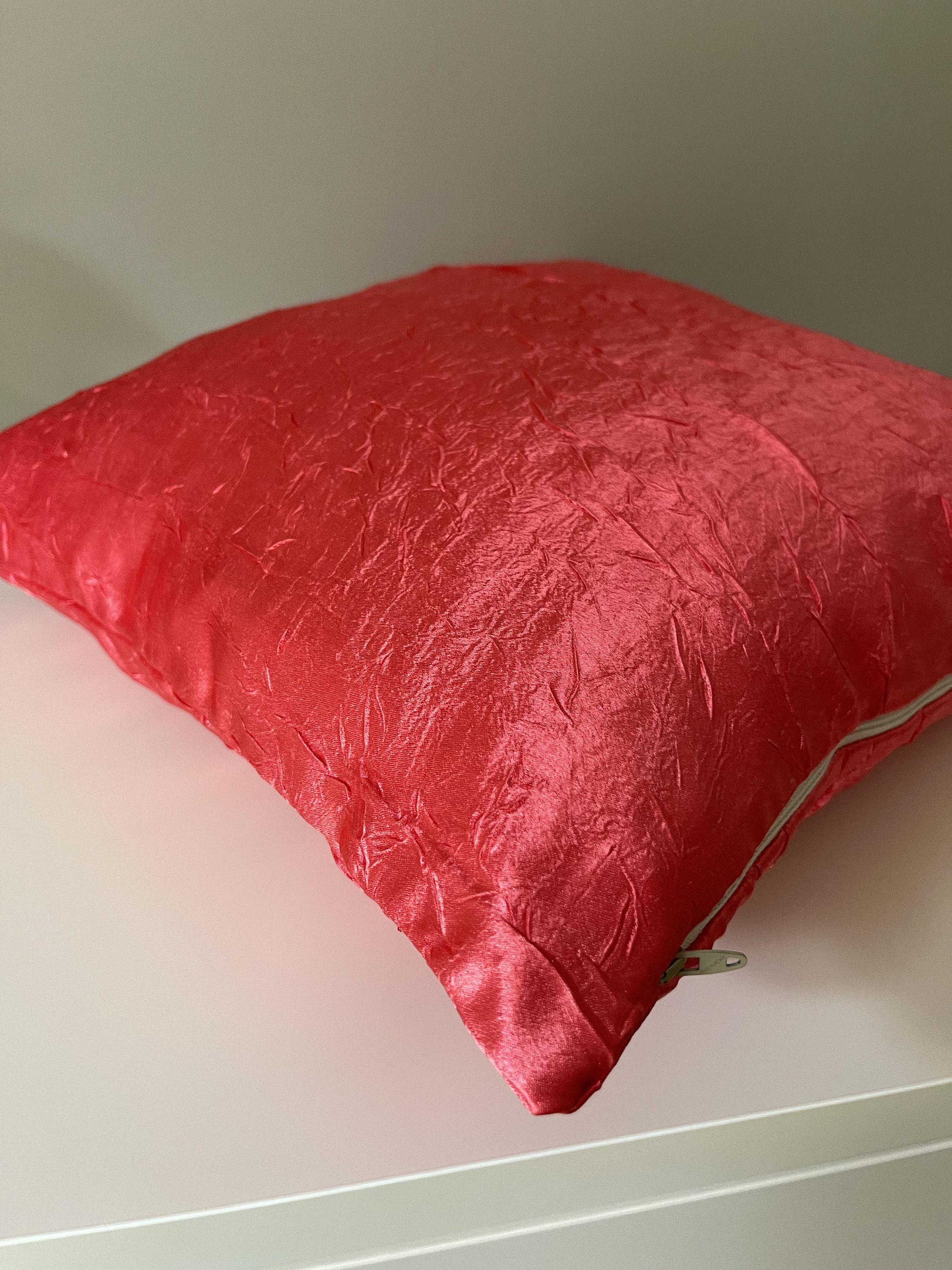 Kissenbezug 40x40 rot in Satinoptik Wohnzimmeraccessoire | Etsy