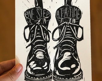 One Step at a Time: Linoprint