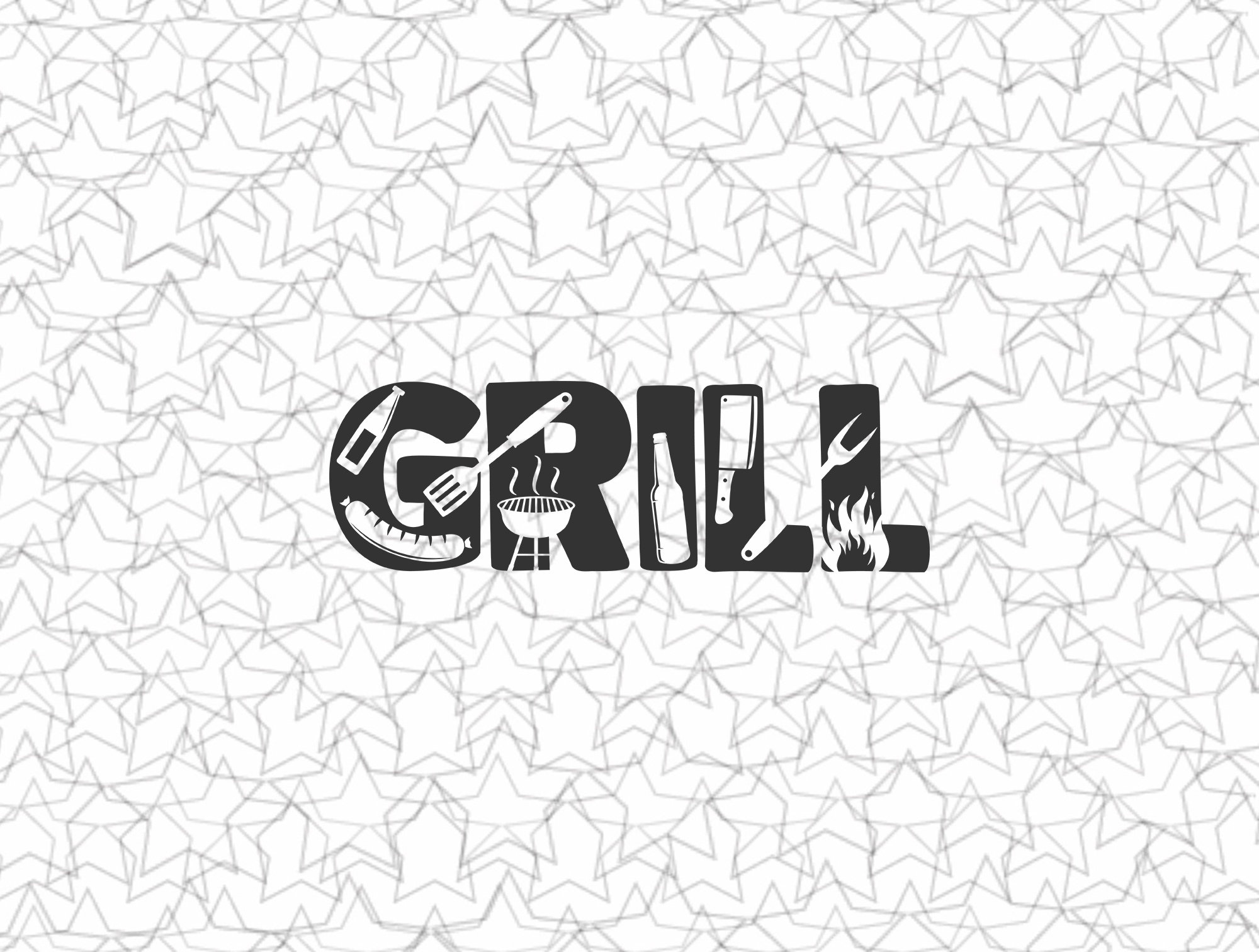 Grill Grill Decal Grilling Sticker for Smoker Cooking Grill Vinyl Wall ...
