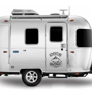 Adventure Awaits Decal Vinyl Sticker Tattoo Loving Camping for Camper ...