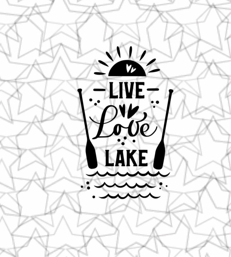 Wall Sticker Live Love Lake Wall Decal Vinyl Sticker Tattoo For Windows Glass Wall with Size and Color Options