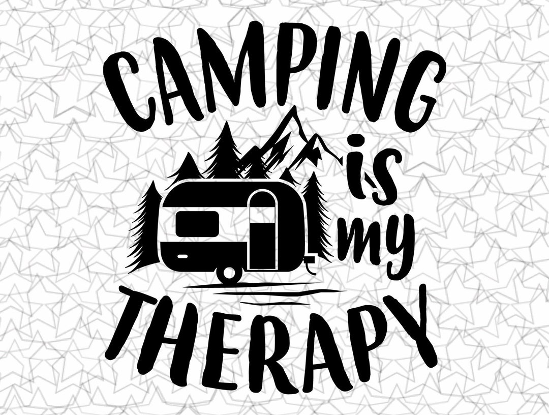 Camping is My Therapy Decal Vinyl Sticker Tattoo Loving Camping for ...