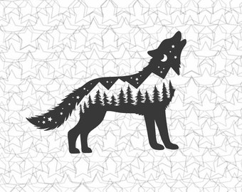 Wolf Howl Calcomanía vinilo Pegatina Tatuaje Loving Camping For Camper RV Travel Trailer Truck Vehicle Car Windows Glass