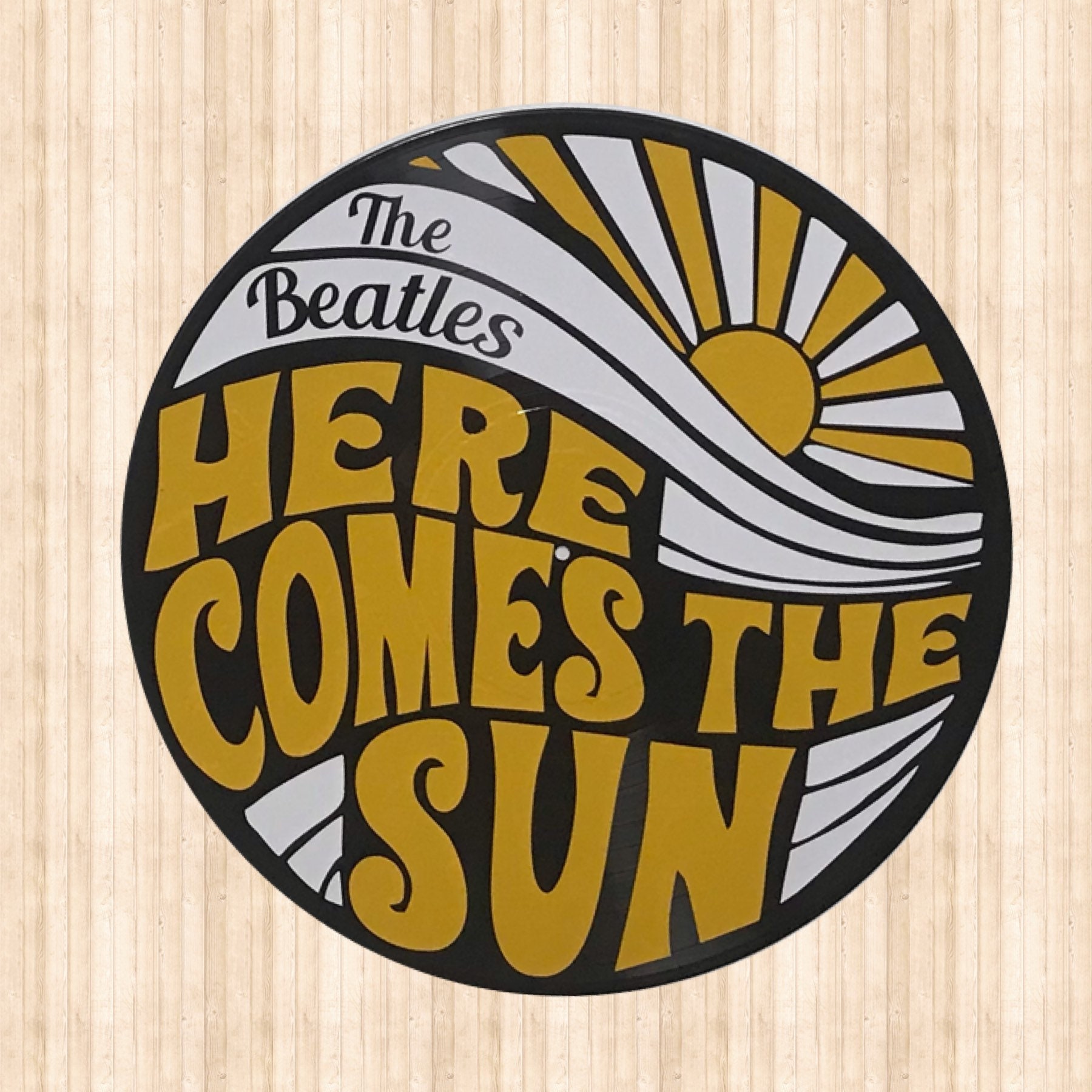 Music Wall Art The Beatles Here Comes the Sun LP Vinyl Etsy