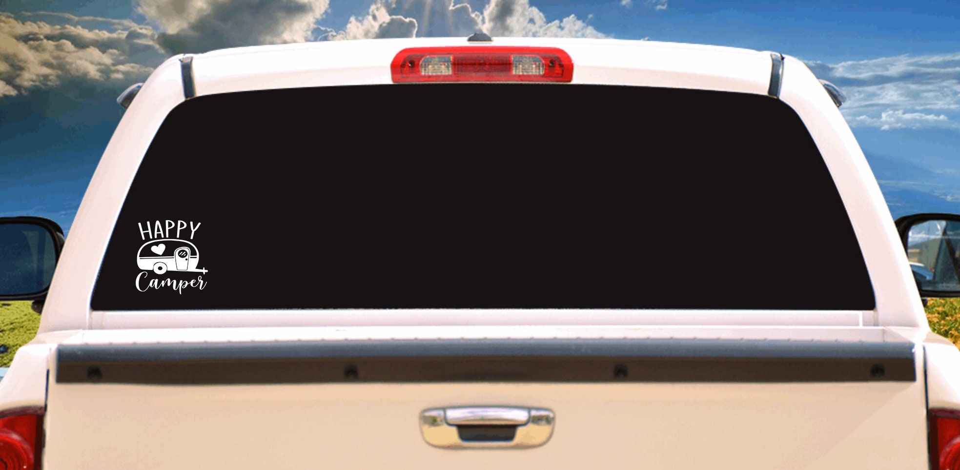 Happy Camper Decal Vinyl Sticker Tattoo Loving Camping for Camper RV ...