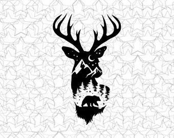 Ciervo Oso Calcomanía vinilo Pegatina Tatuaje Amar Camping Para Camper RV Travel Trailer Truck Vehículo Car Ventanas Vidrio