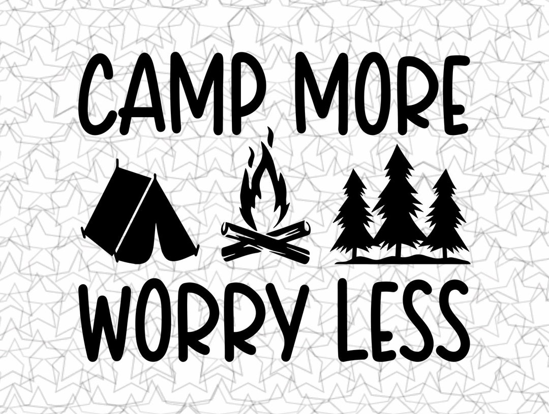 Camp More Worry Less Decal Vinyl Sticker Tattoo Loving Camping for ...