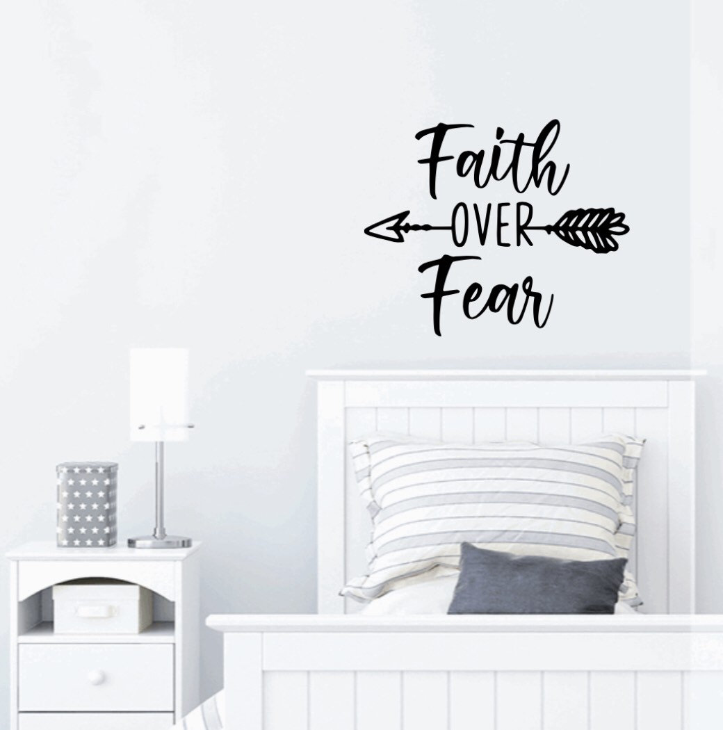 Faith Over Fear Wall Decal Vinyl Sticker Tattoo for Windows Etsy