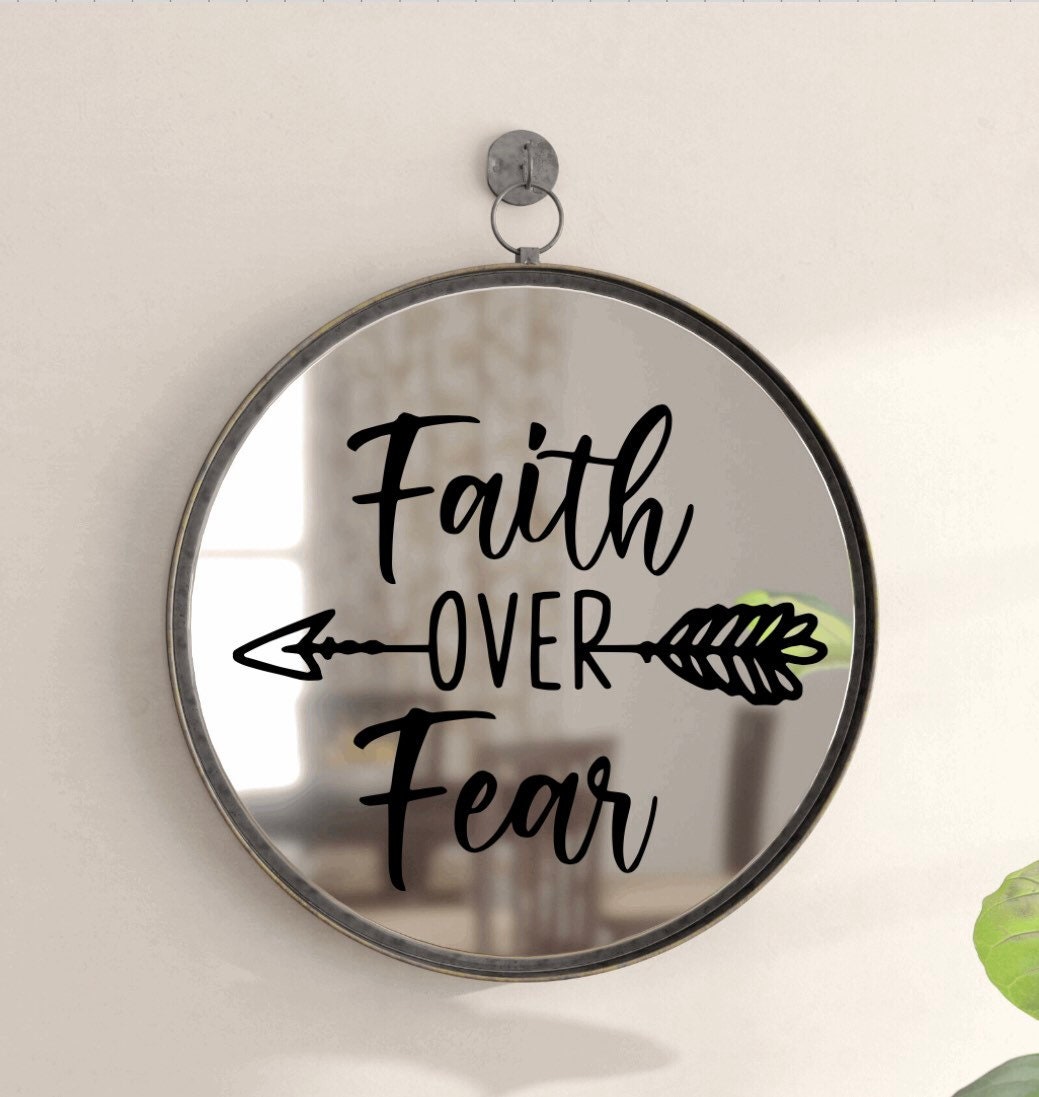 Faith Over Fear Wall Decal Vinyl Sticker Tattoo for Windows Etsy