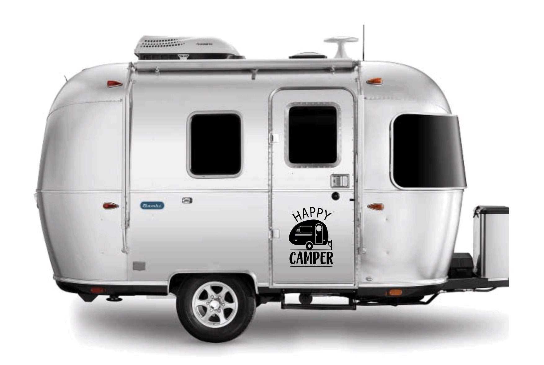 Happy Camper Decal Vinyl Sticker Tattoo Loving Camping for Camper RV ...
