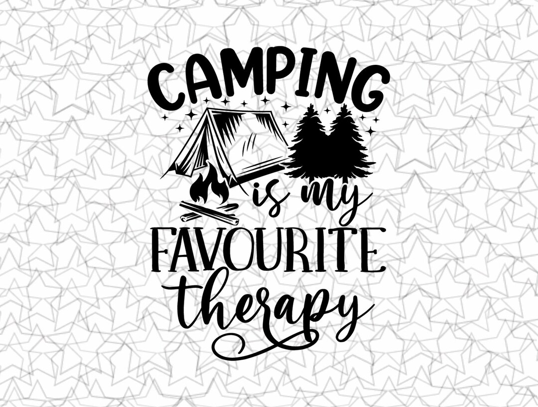 Camping is My Favourite Therapy Decal Vinyl Sticker Tattoo Loving ...