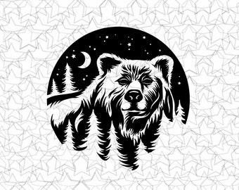 Bear Circle Calcomanía vinilo Pegatina Tatuaje Loving Camping For Camper RV Travel Trailer Truck Vehicle Car Windows Glass