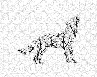 Wolf Tree Calcomanía de vinilo Tattoo Loving Camping For Camper RV Travel Trailer Truck Vehicle Car Windows Glass