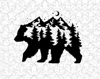 Bear Mountain Calcomanía de vinilo Pegatina Tatuaje Loving Camping For Camper RV Travel Trailer Truck Vehicle Car Windows Glass