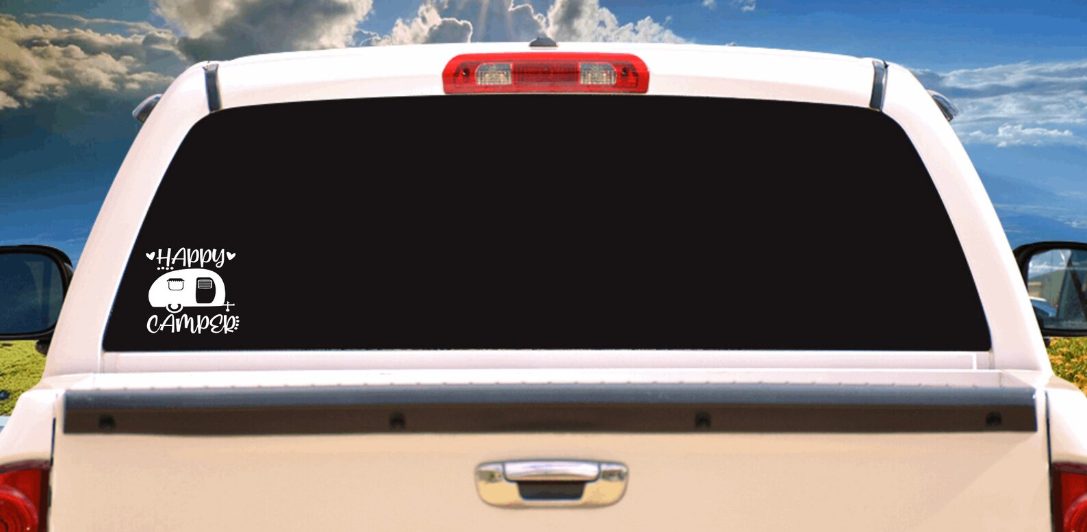 Happy Camper New Decal Vinyl Sticker Tattoo Loving Camping for Camper ...