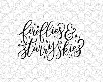 Fire flies estrellado Calcomanía Vinilo Sticker Tattoo Loving Camping For Camper RV Travel Trailer Truck Vehicle Car Windows Glass