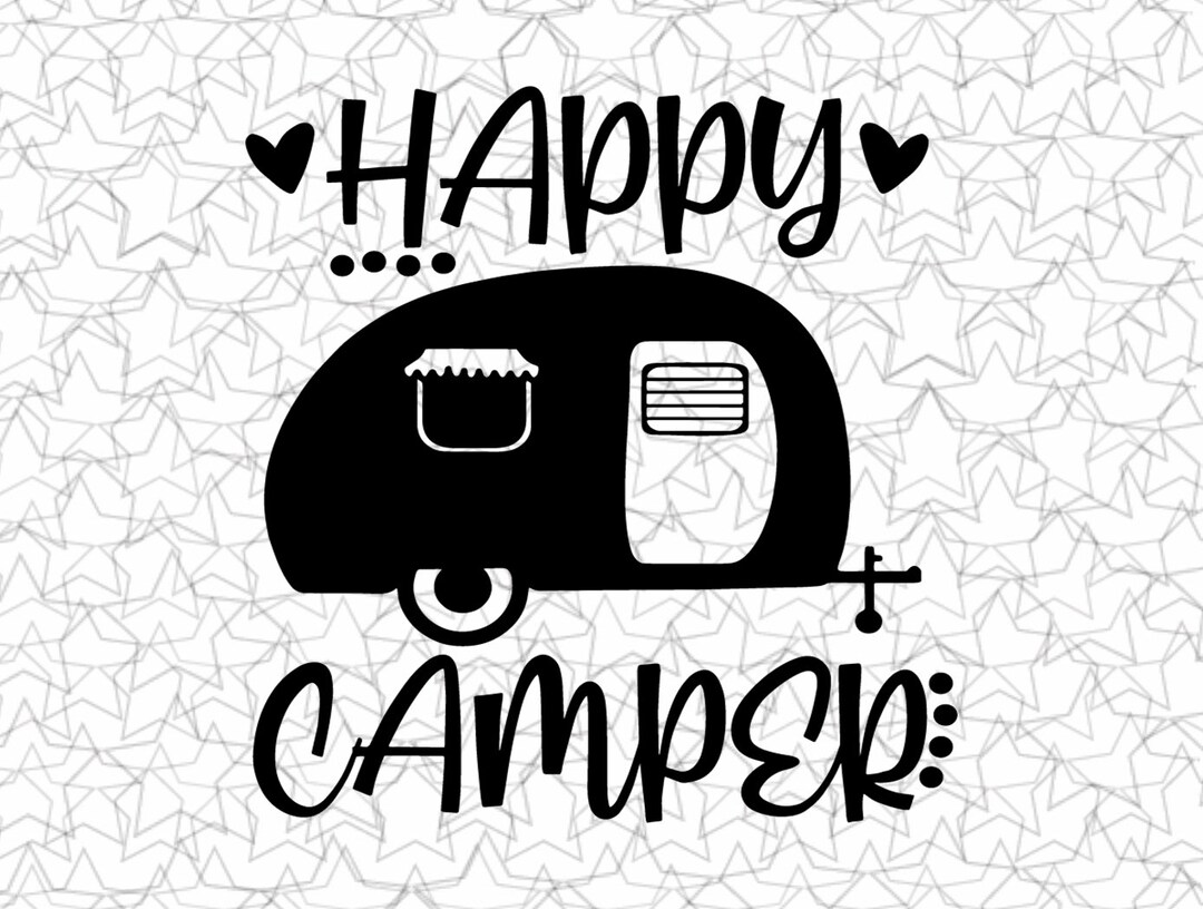 Happy Camper New Decal Vinyl Sticker Tattoo Loving Camping for Camper ...