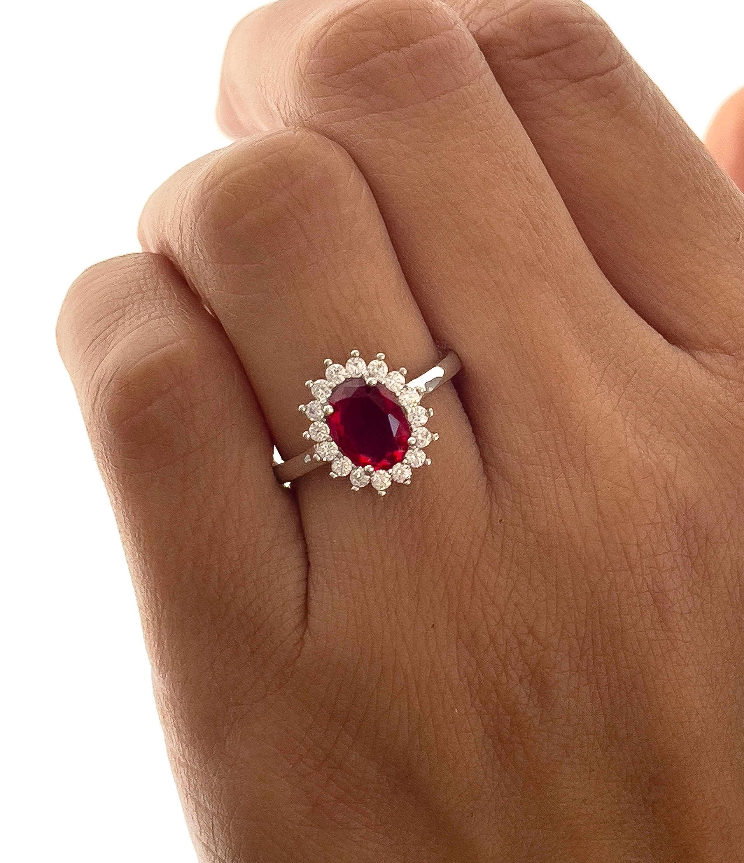 Anello lady diana rubino clearance