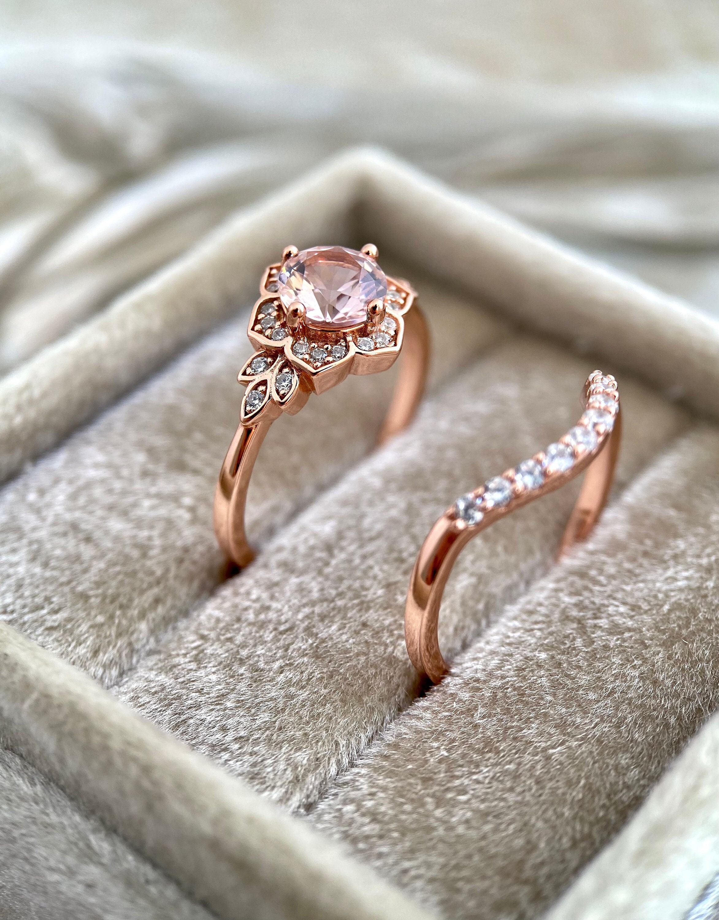Monogram Infini Engagement Ring, Pink Gold And Diamond - Categories