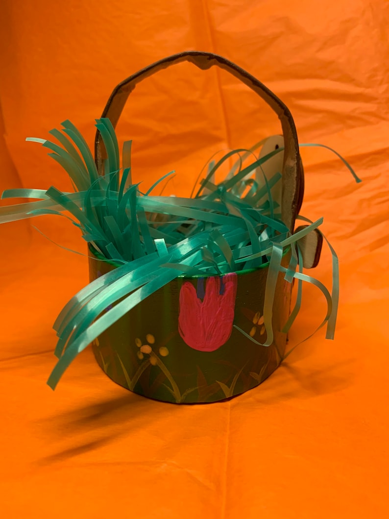 Hand painted Easter baskets