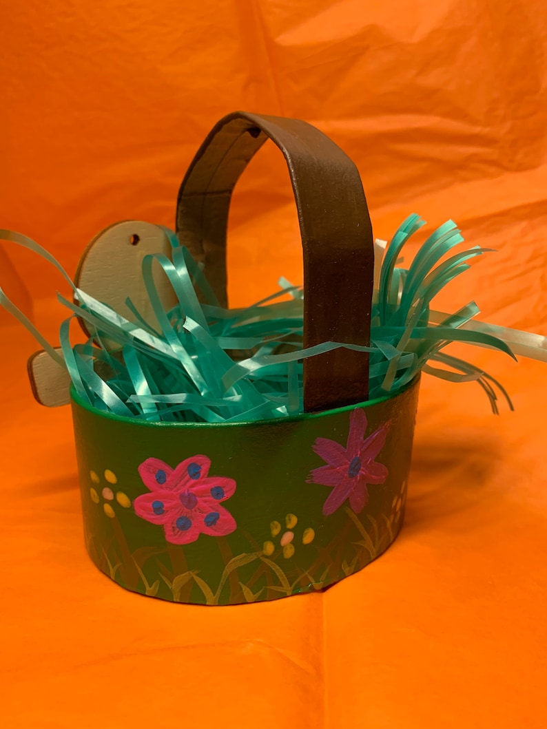 Hand painted Easter baskets