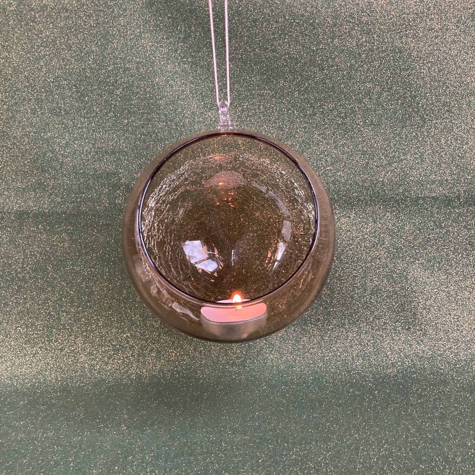 Hand Blown Hanging Glass Tea Light Candle Holder Ball Glass Etsy UK