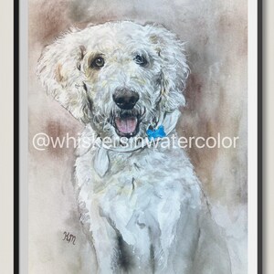 Hand-Painted Custom Watercolor Pet Portrait
