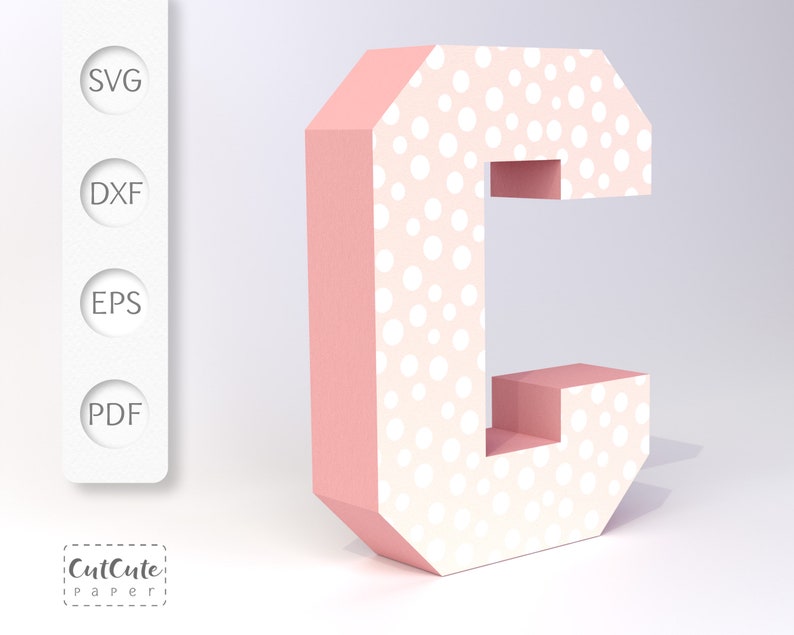 3D Letters Alphabet SVG Templates Cardstock Letter SVG for Etsy Ireland