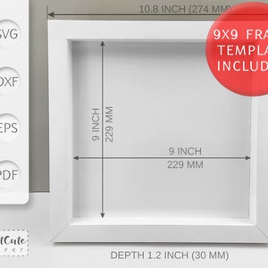 Cardstock Shadow box Frame Templates