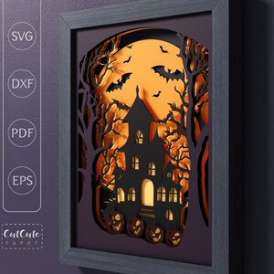 Halloween Shadow Box SVG Template