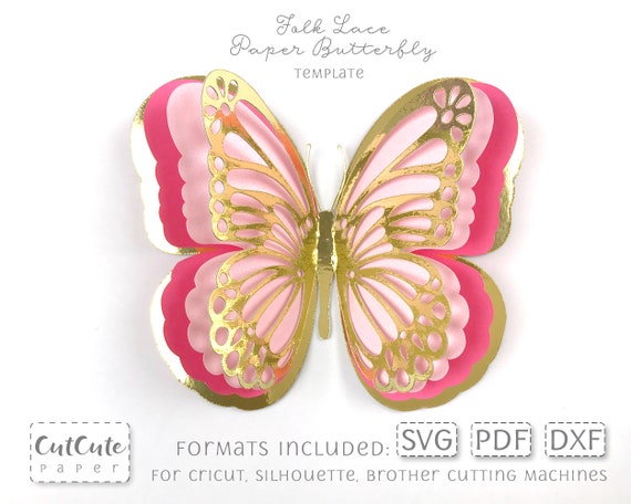 3D Butterflies SVG
